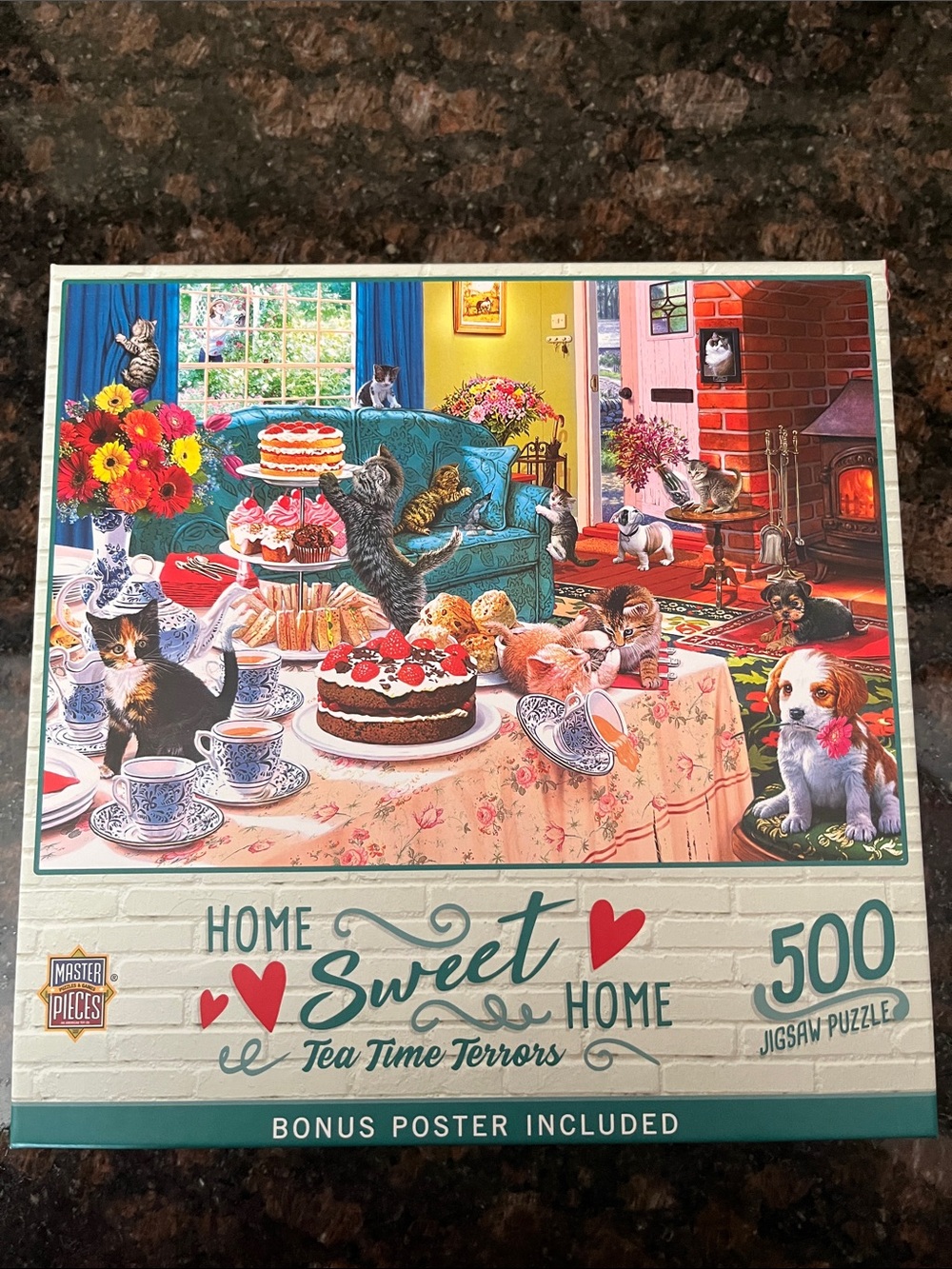 MasterPieces Home Sweet Home Tea Time Terrors 500-Piece Puzzle